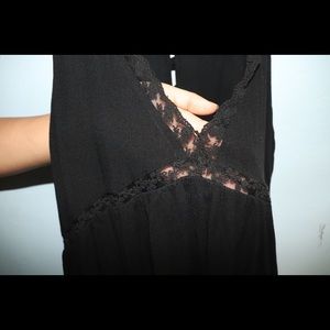 Kendall & Kylie Black Lace Tank Top